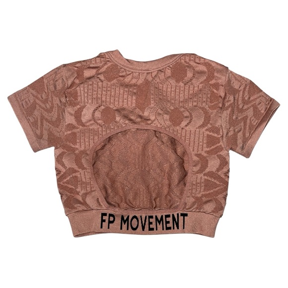 365. FREE PEOPLE Run the Distance Baby Tee in Petal Combo NWOT $48 - Picture 4 of 5